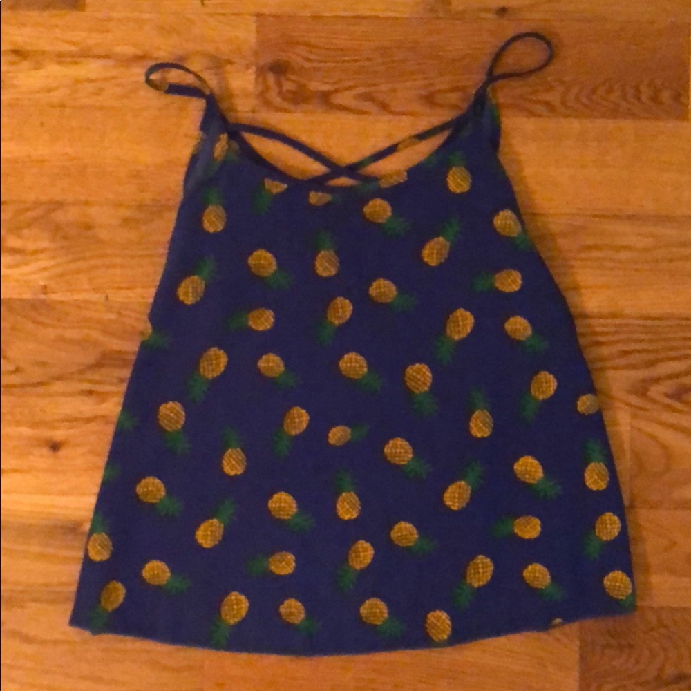 Pineapple Cropped Tank Top